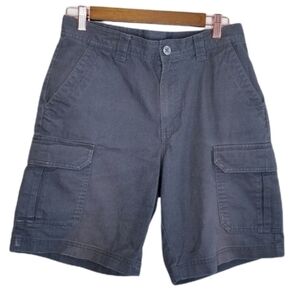 Columbia Omni Shade Cargo Shorts Sun Protection Gray Size 30 Fishing Hiking EUC
